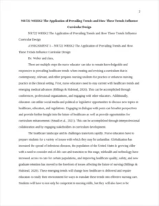 The Application of Prevailing Trends and How These Trends Influence Curricular Design – page 2