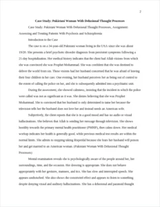 Case Study: Pakistani Woman With Delusional Thought Processes – page 2