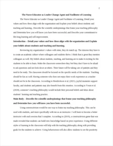 The Nurse Educator as Leader Change Agent and Facilitator of Learning – page 2