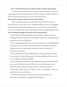 Discussion and Conclusion sections of a DNP Capstone Project – page 2