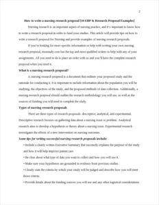 Nursing research proposal – page 2