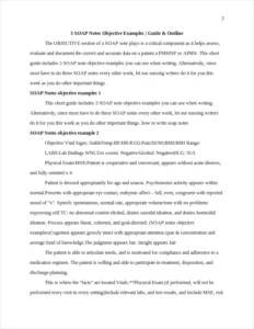 SOAP Notes objective examples – page 2