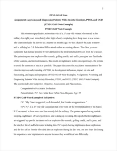 PTSD SOAP Note Example – page 2