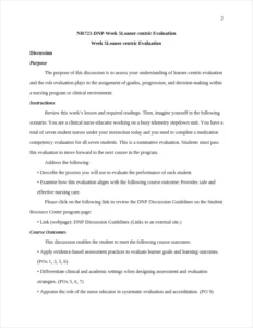 nr723-dnp-week 5leaner-centric evaluation – page 2