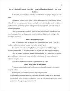 Social Problems Essay Topics – page 2