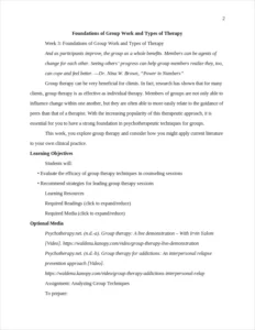 foundations of group work and types of therapy – page 2
