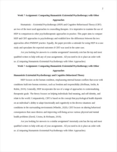 Comparing Humanistic-Existential Psychotherapy with Other Approaches – page 2
