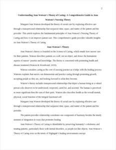 Jean Watson's Nursing Theory – page 2