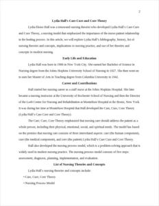 Lydia Hall's Care Cure and Core Theory – page 2