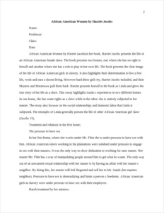 African American Women by Harriet Jacobs Essay Example – page 2