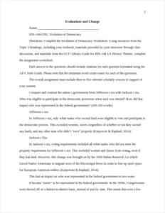 Evaluations and Change Essay Example – page 2
