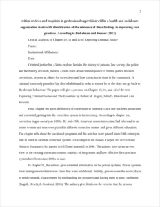 critical reviews and enquiries in professional supervision within a health and social care organization starts with identification of the relevance of these findings in improving care practices. According to Finkelman and Kenner (2012) Essay Example – page 2
