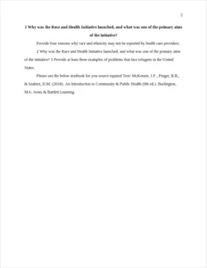 2 Why was the Race and Health Initiative launched – page 2