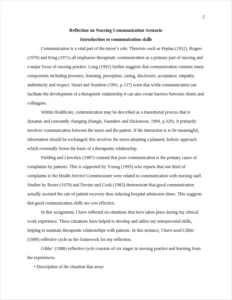 Reflection on Nursing Communication Scenario – page 2