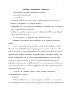 Nutritional Considerations in Geriatric Care – page 2