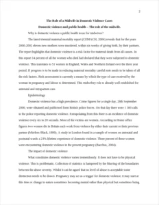 The Role of a Midwife in Domestic Violence Cases – page 2