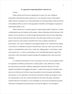 An Approach in Improving Patient Centered Care – page 2