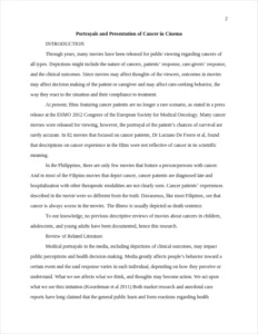 Portrayals and Presentation of Cancer in Cinema – page 2