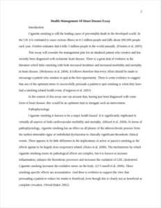 Health Management Of Heart Disease Essay – page 2