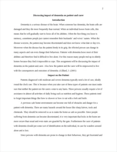 Discussing impact of dementia on patient and carer – page 2