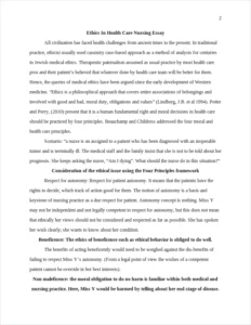 Ethics In Health Care Nursing Essay – page 2