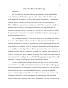 Evidence Based Mental Health Nursing – page 2