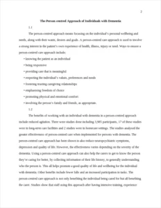 The Person-centred Approach of Individuals with Dementia – page 2