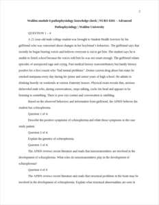 Walden module 6 pathophysiology knowledge check | NURS 6501 – Advanced Pathophysiology | Walden University – page 2