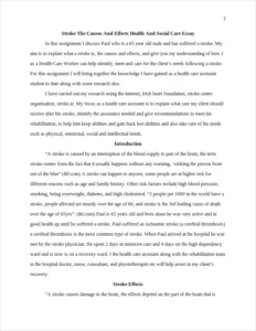 Stroke The Causes And Effects Health And Social Care Essay – page 2