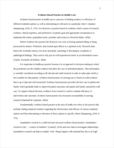 Evidence Based Practice In Health Care – page 2