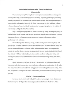 Study On Levines Conservation Theory Nursing Essay – page 2