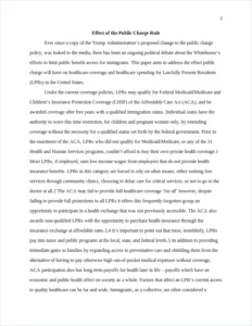 Effect of the Public Charge Rule – page 2