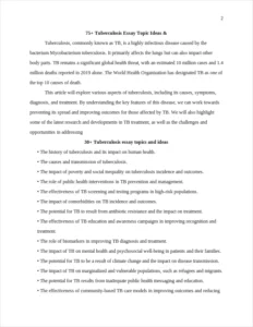 Tuberculosis Essay Topics – page 2