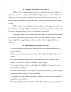 Childhood Obesity Essay – page 2