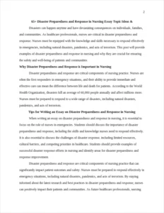 Disaster Preparedness and Response essay – page 2