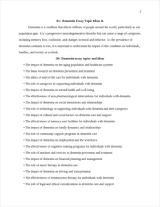Dementia Essay Topics – page 2
