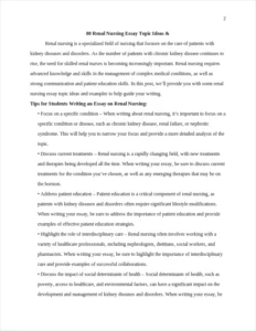 Renal Nursing Essay Topics – page 2