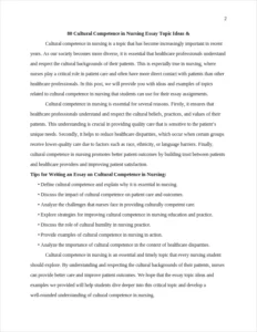 Cultural Competence in Nursing Essay – page 2