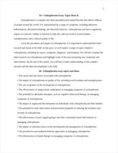 Schizophrenia Essay Topics – page 2