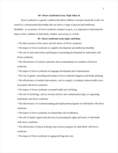 Down Syndrome Essay – page 2