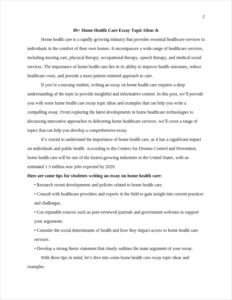Home Health Care essay – page 2
