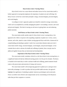 Myra Estrin Levine's Nursing Theory – page 2