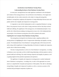 Introduction to Kari Martinsen Nursing Theory – page 2