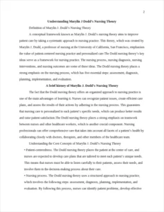 Dodd's Nursing Theory – page 2