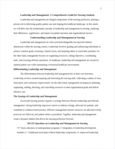leadership and management – page 2