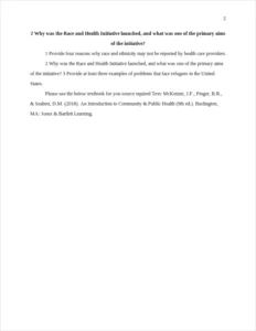 2 Why was the Race and Health Initiative launched – page 2