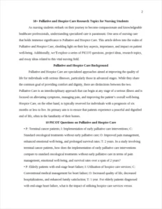 Palliative and Hospice Care Research Topics – page 2