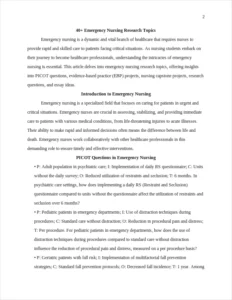 Emergency Nursing Research Topics – page 2