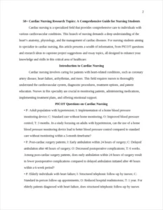 Cardiac Nursing Research Topics – page 2