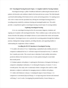 Neurological Nursing Research Topics – page 2